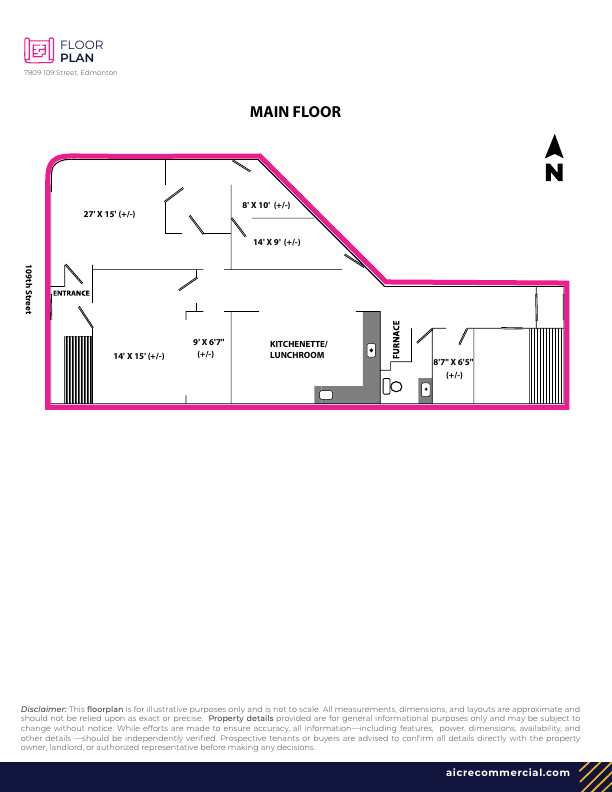 101 - 7809 109 Street Northwest, Edmonton, AB floorplan