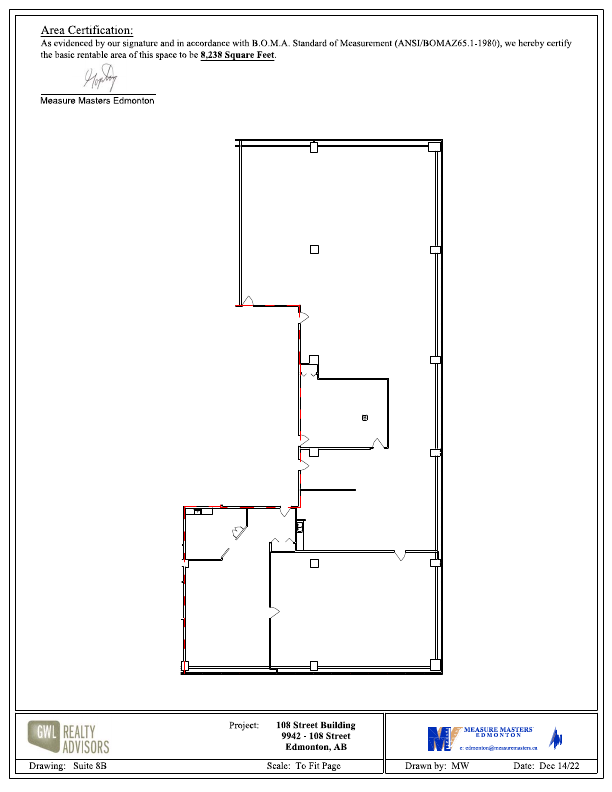 810 - 9942 108 Street Northwest, Edmonton, AB floorplan