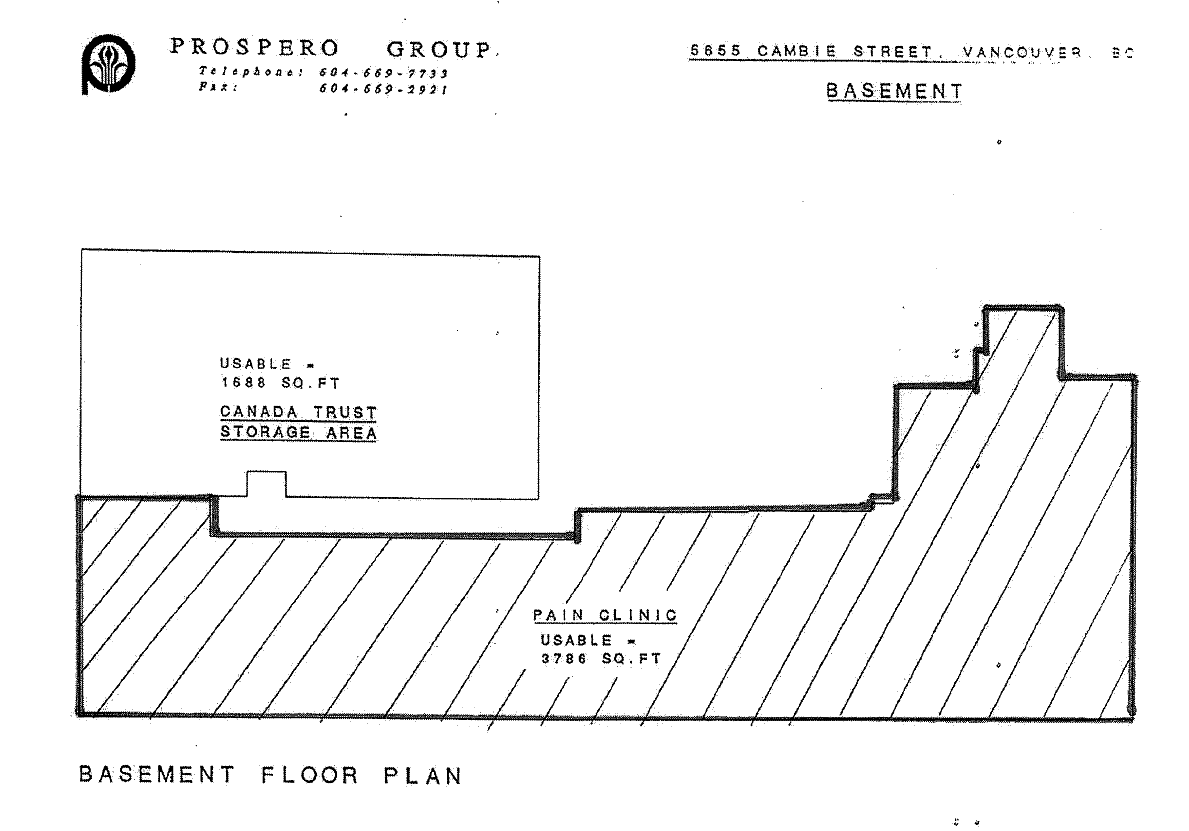 BSMT - 5655 Cambie Street, Vancouver, BC floorplan