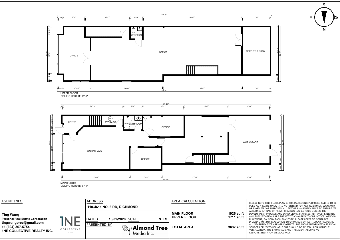 4611 Number 6 Road, Richmond, BC floorplan