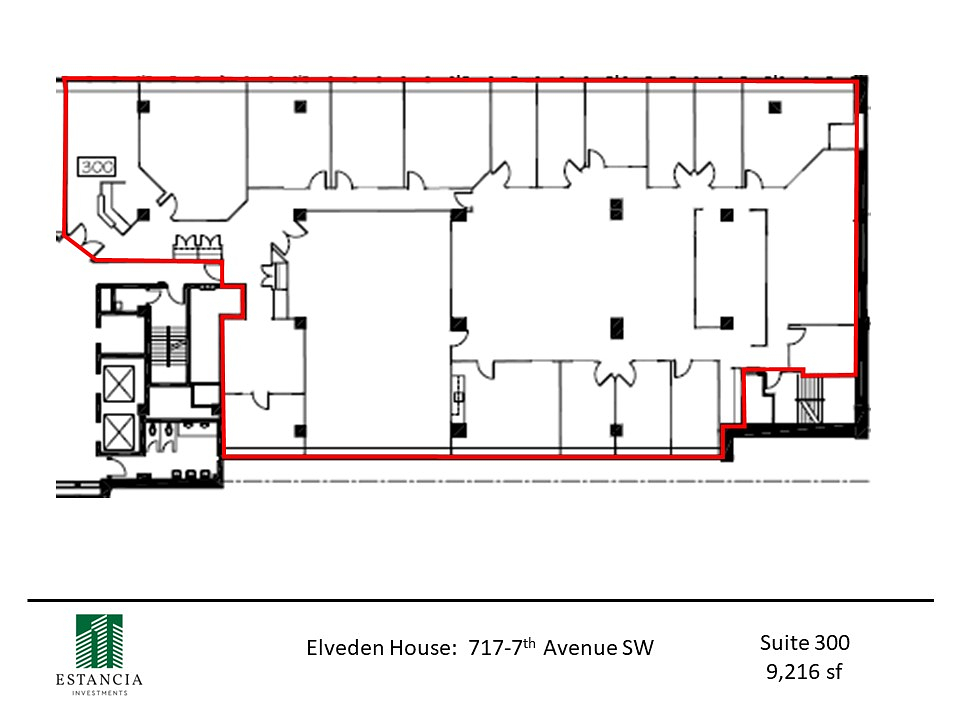 300 - 717 7 Ave SW, Calgary, AB floorplan