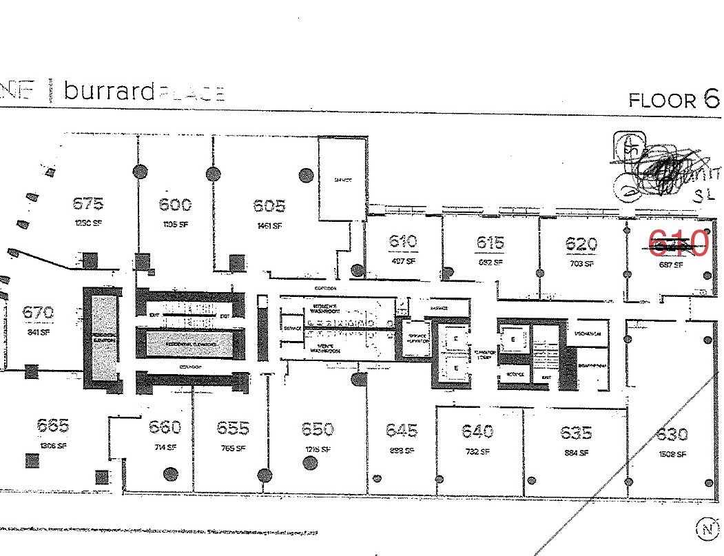 610 - 1281 Hornby Street, Vancouver, BC floorplan