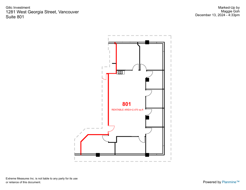 801 - 1281 West Georgia Street, Vancouver, BC floorplan