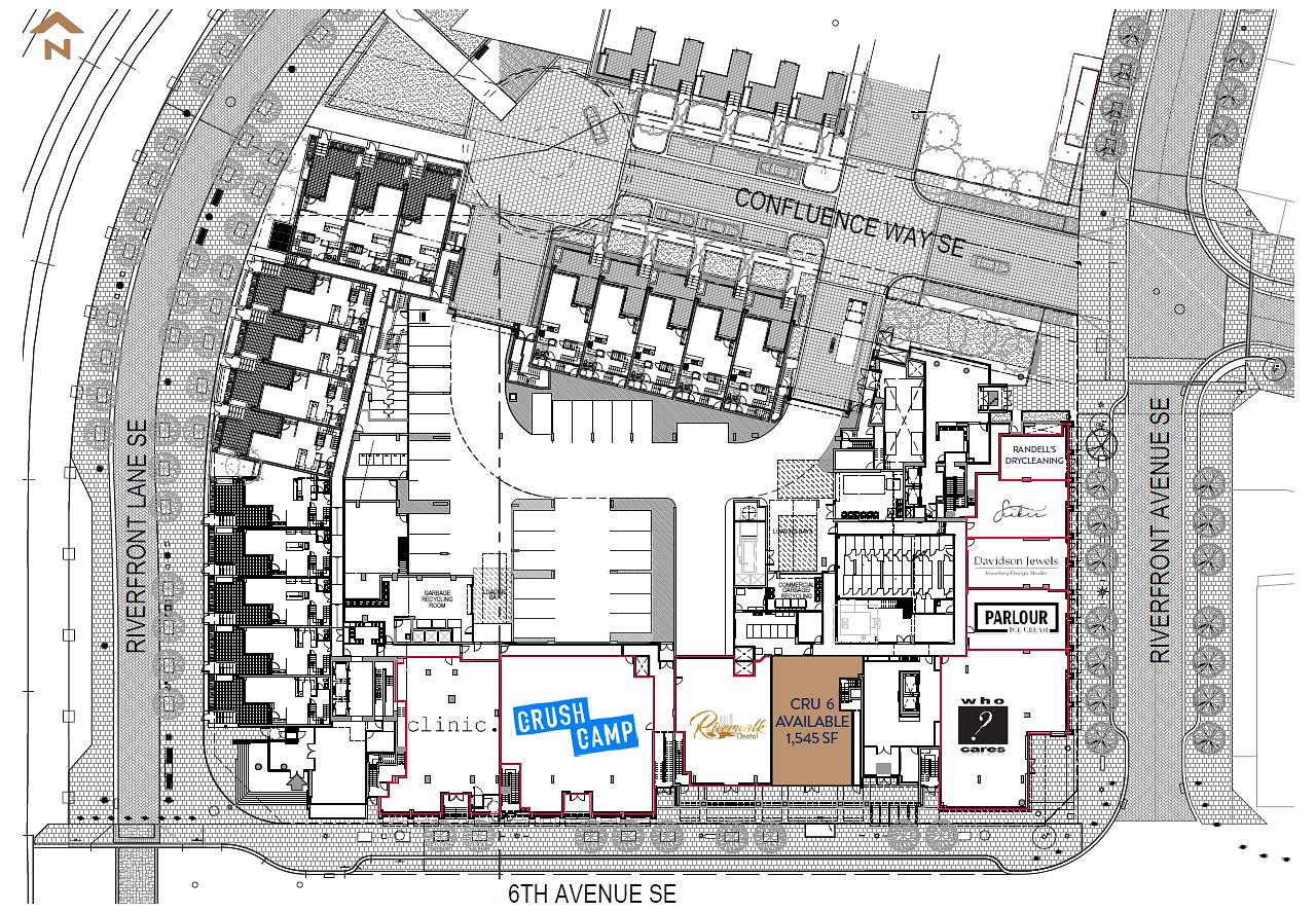 6 - 536 6 Avenue Southeast, Calgary, AB floorplan