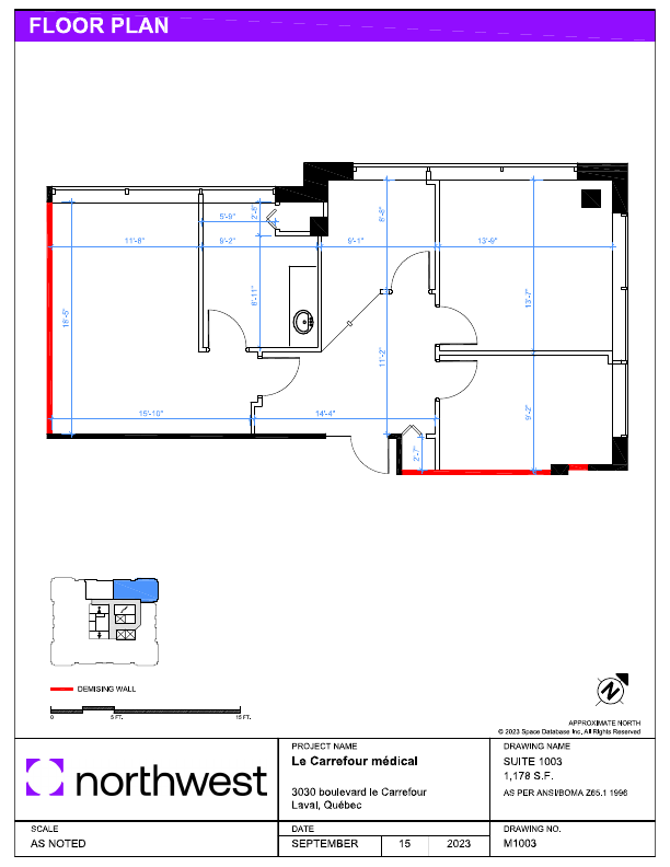 1003 - 3030 Boulevard le Carrefour, Laval, QC floorplan
