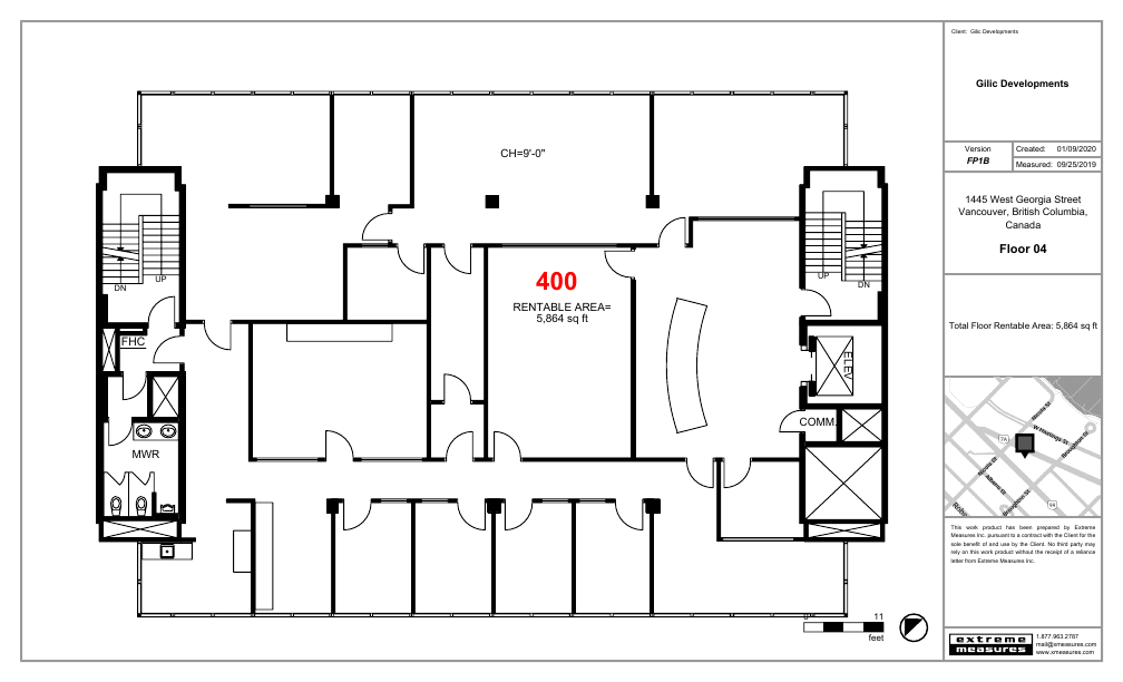 400 - 1445 West Georgia Street, Vancouver, BC floorplan
