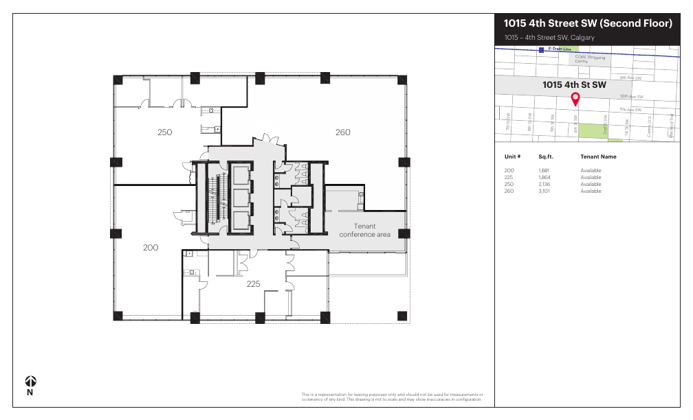 200 - 1015 4 Street Southwest, Calgary, AB floorplan