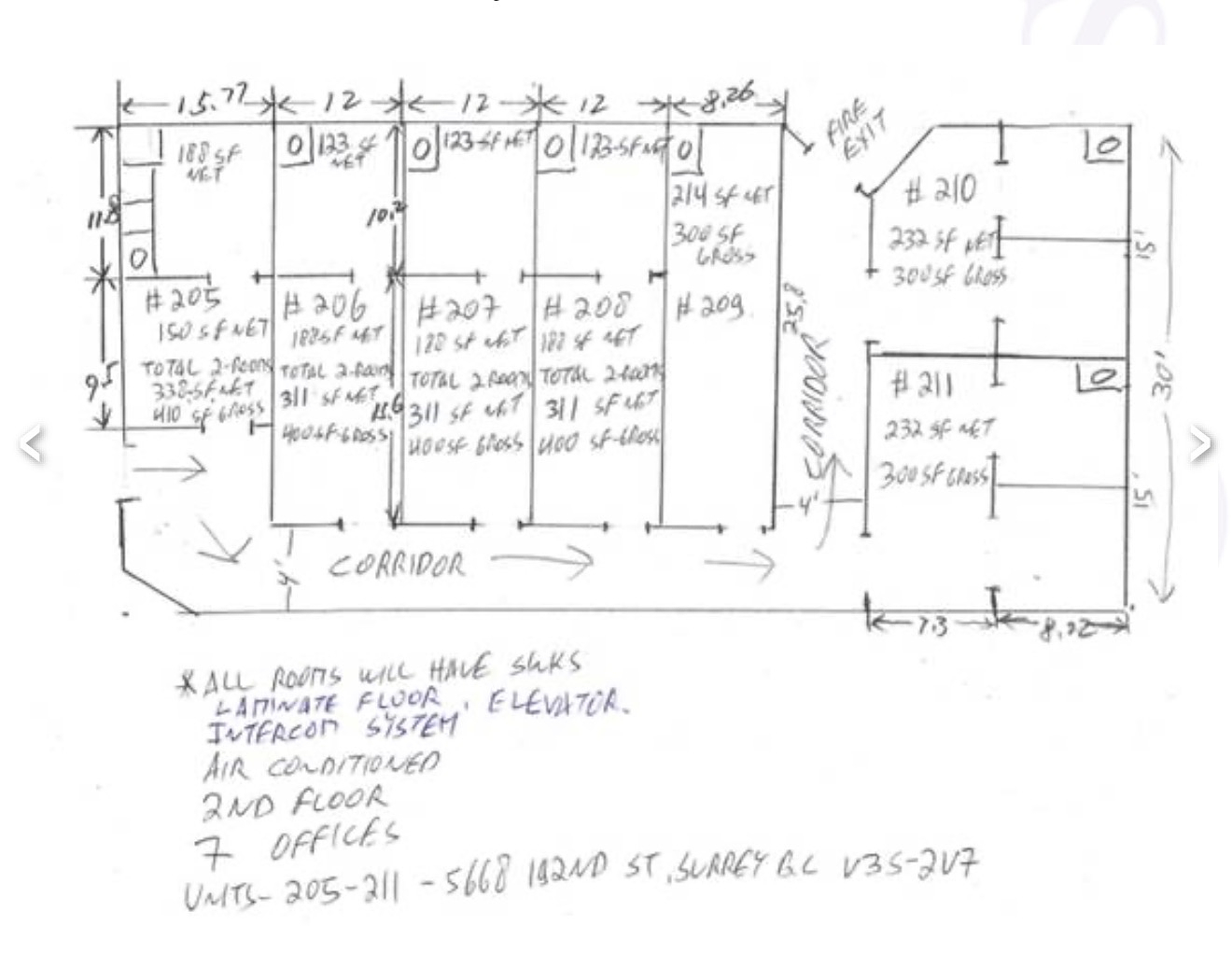 208 - 5668 192 St, Surrey, BC floorplan