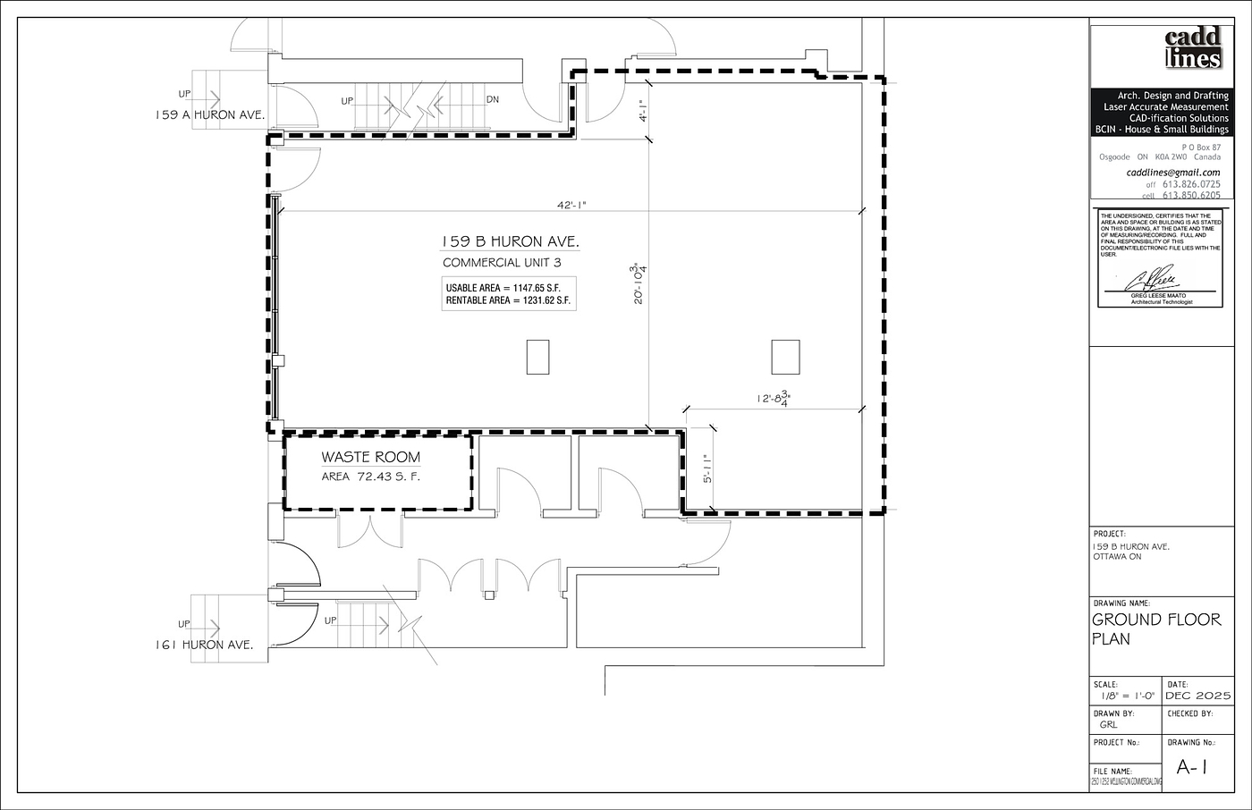 159-B Huron Avenue - 159 Huron Avenue, Ottawa, ON floorplan