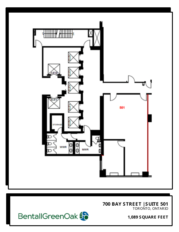 0501 - 700 Bay Street, Toronto, ON floorplan