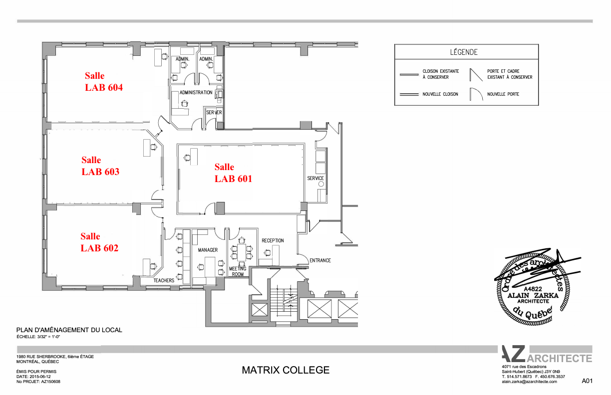 609 - 1980 SHERBROOKE, MONTREAL, QC floorplan
