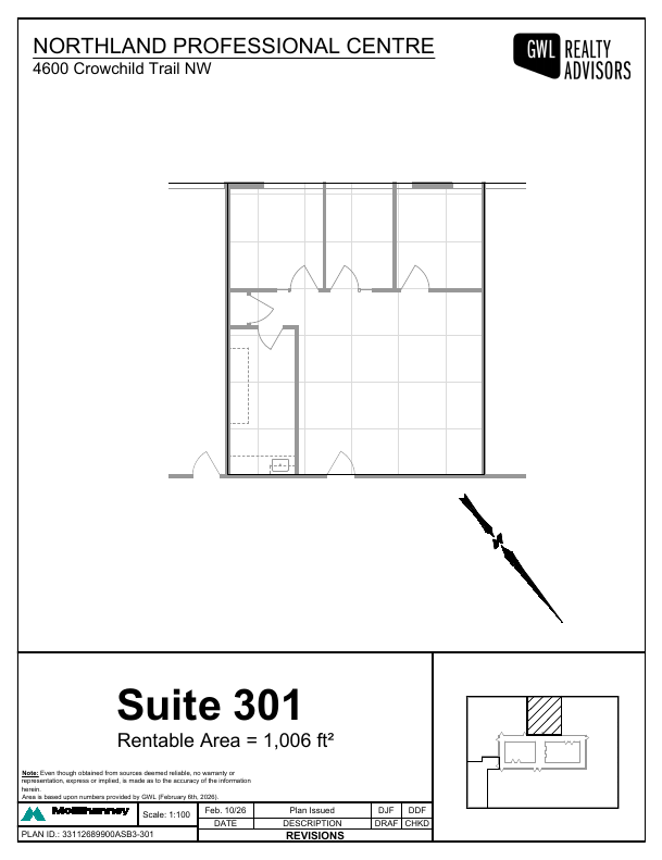 301 - 4600 Crowchild Trail Northwest, Calgary, AB floorplan