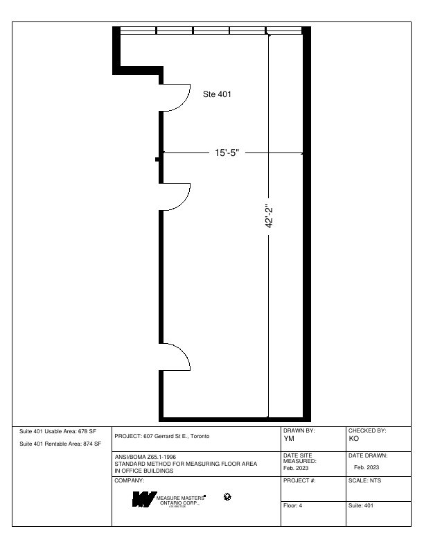 401 - 607 Gerrard Street East, Toronto, ON floorplan