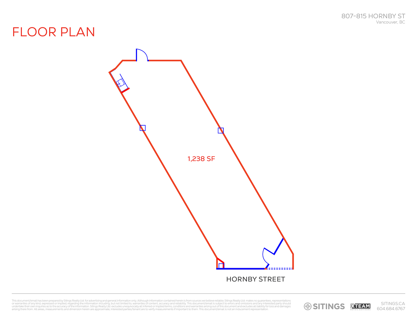 807-815 Hornby Street, Vancouver, BC floorplan