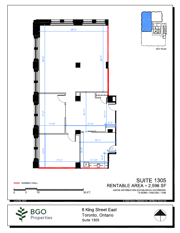 1305 - 8 King Street East, Toronto, ON floorplan