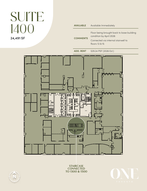1400 - 1 Toronto Street, Toronto, ON floorplan