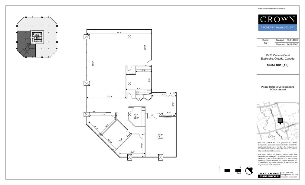 801 - 10 Carlson Court, Toronto, ON floorplan