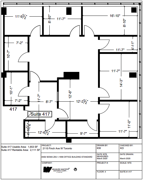 417 - 2115 Finch Avenue West, Toronto, ON floorplan