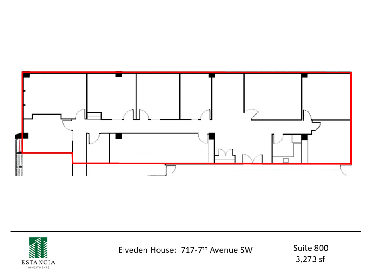 800 - 717 7 Ave SW, Calgary, AB floorplan