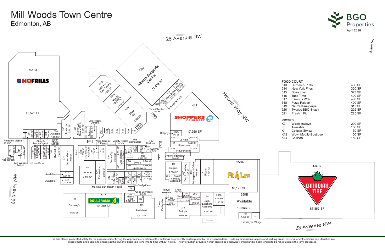 0340 - 2331 66 Street Northwest, Edmonton, AB floorplan