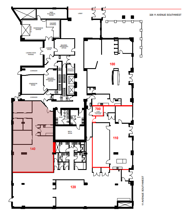 140 - 326 11 Avenue Southwest, Calgary, AB floorplan