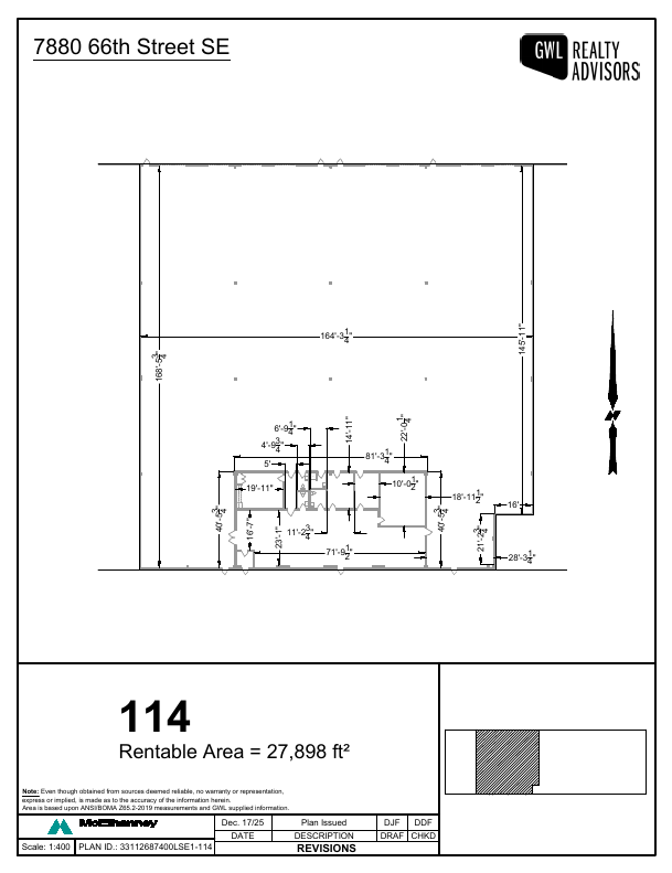 114 - 7880 66 Street Southeast, Calgary, AB floorplan