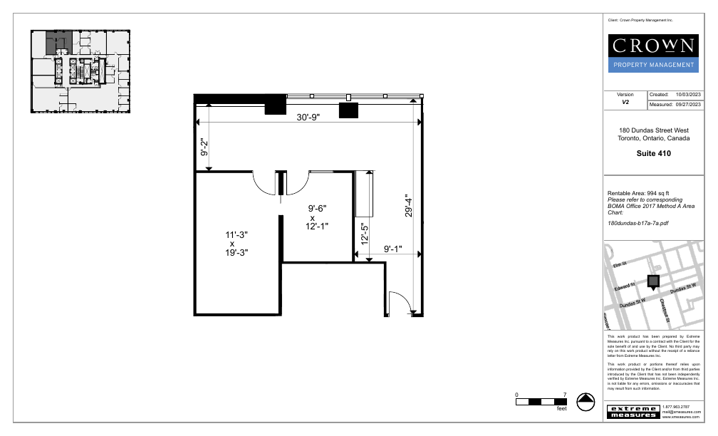 410 - 180 Dundas Street West, Toronto, ON floorplan