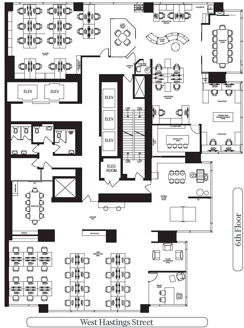 6th - 838 W Hastings St, Vancouver, BC floorplan