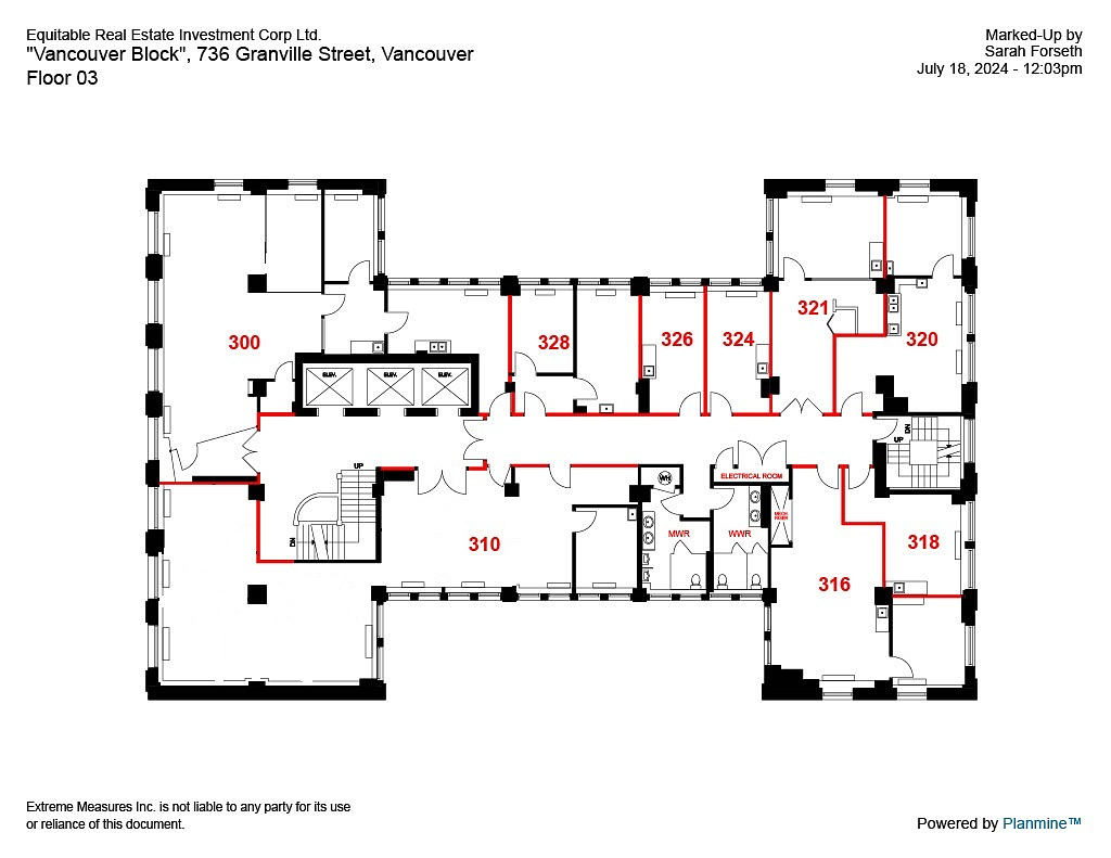 310 - 736 Granville St, Vancouver, BC floorplan