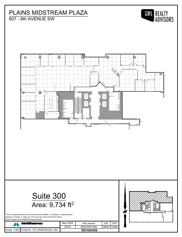 300 - 607 8 Avenue Southwest, Calgary, AB floorplan