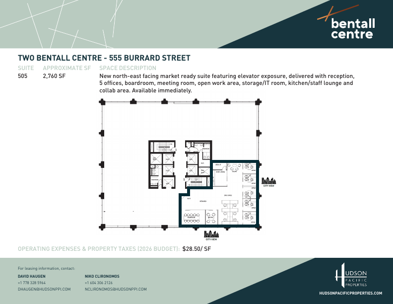 505 - 555 Burrard Street, Vancouver, BC floorplan