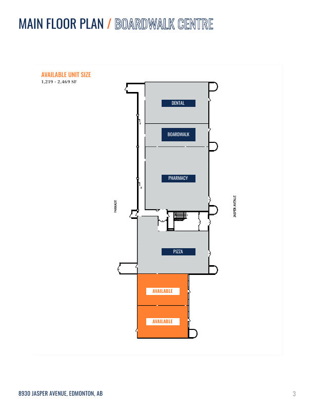 8930 Jasper Avenue, Edmonton, AB floorplan