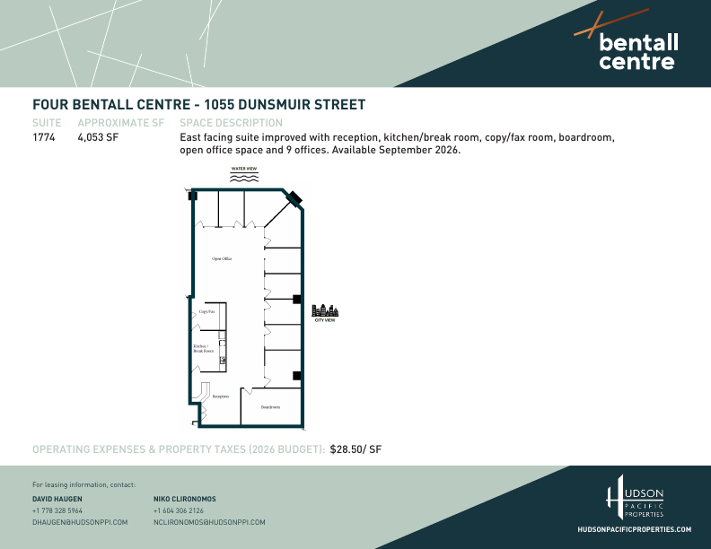 1774 - 1055 Dunsmuir Street, Vancouver, BC floorplan