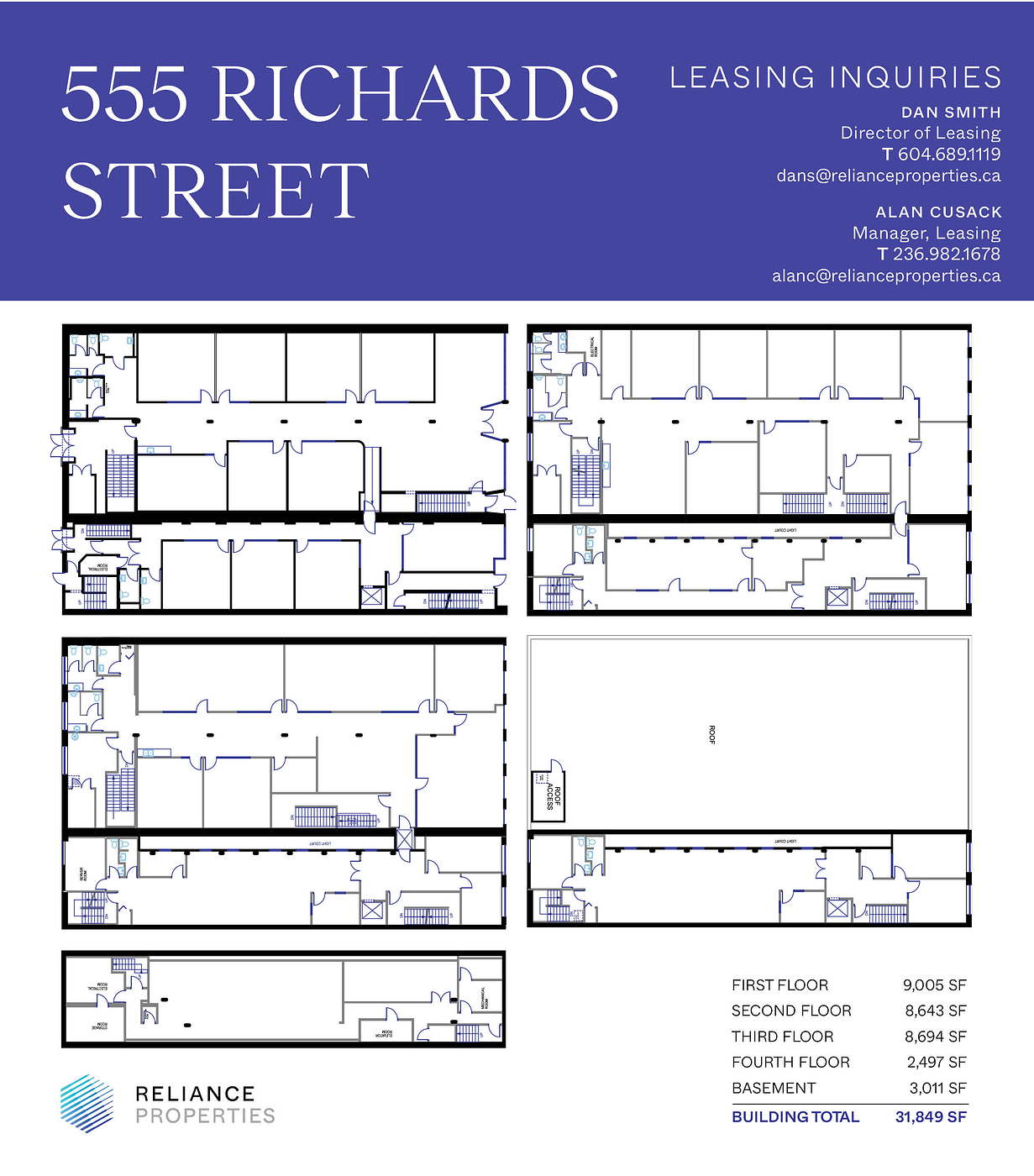 555 Richards St, Vancouver, BC floorplan