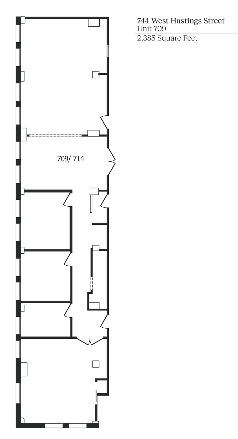 709 - 744 West Hastings Street, Vancouver, BC floorplan