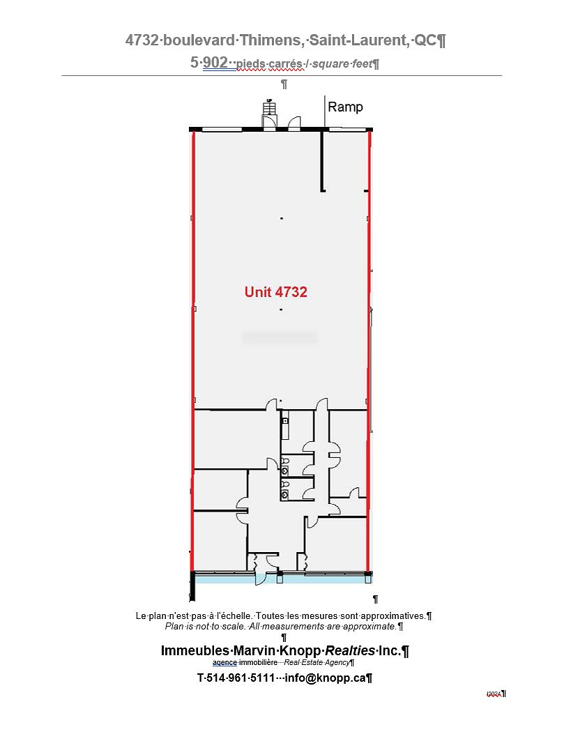 4732 Boulevard Thimens, Montréal, QC floorplan