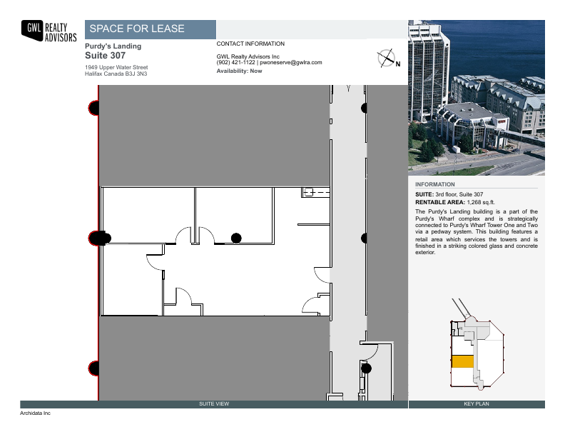 307 - 1949 Upper Water Street, Halifax, NS floorplan