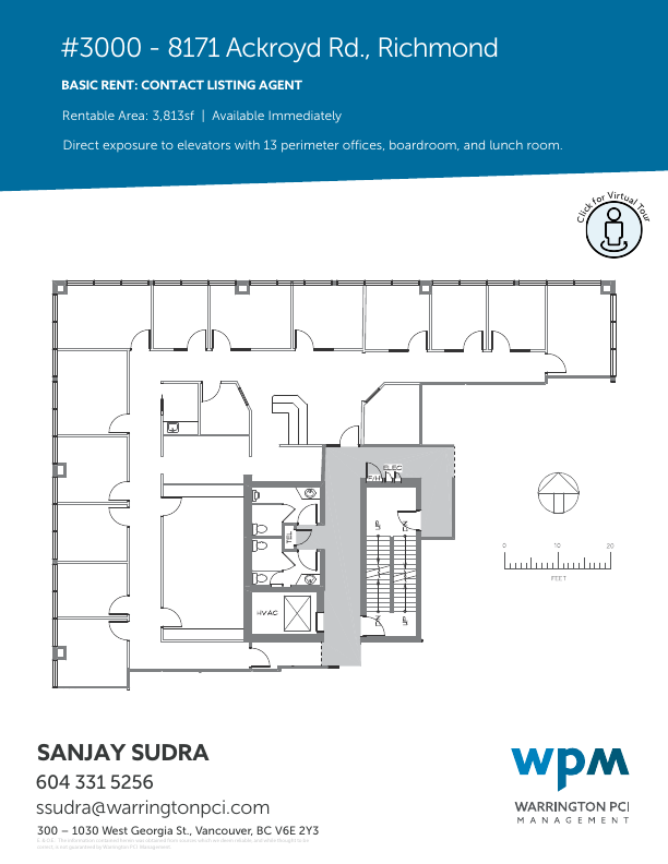 Suite 3000 - 8171 Ackroyd Road, Richmond, BC floorplan