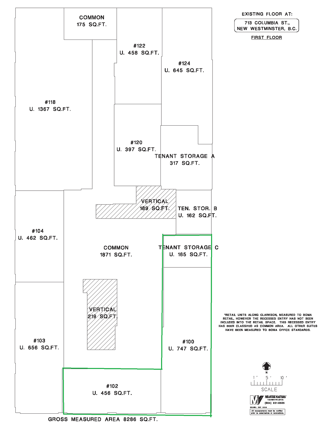 100 , 102 - 713 Columbia Street, New Westminster, BC floorplan