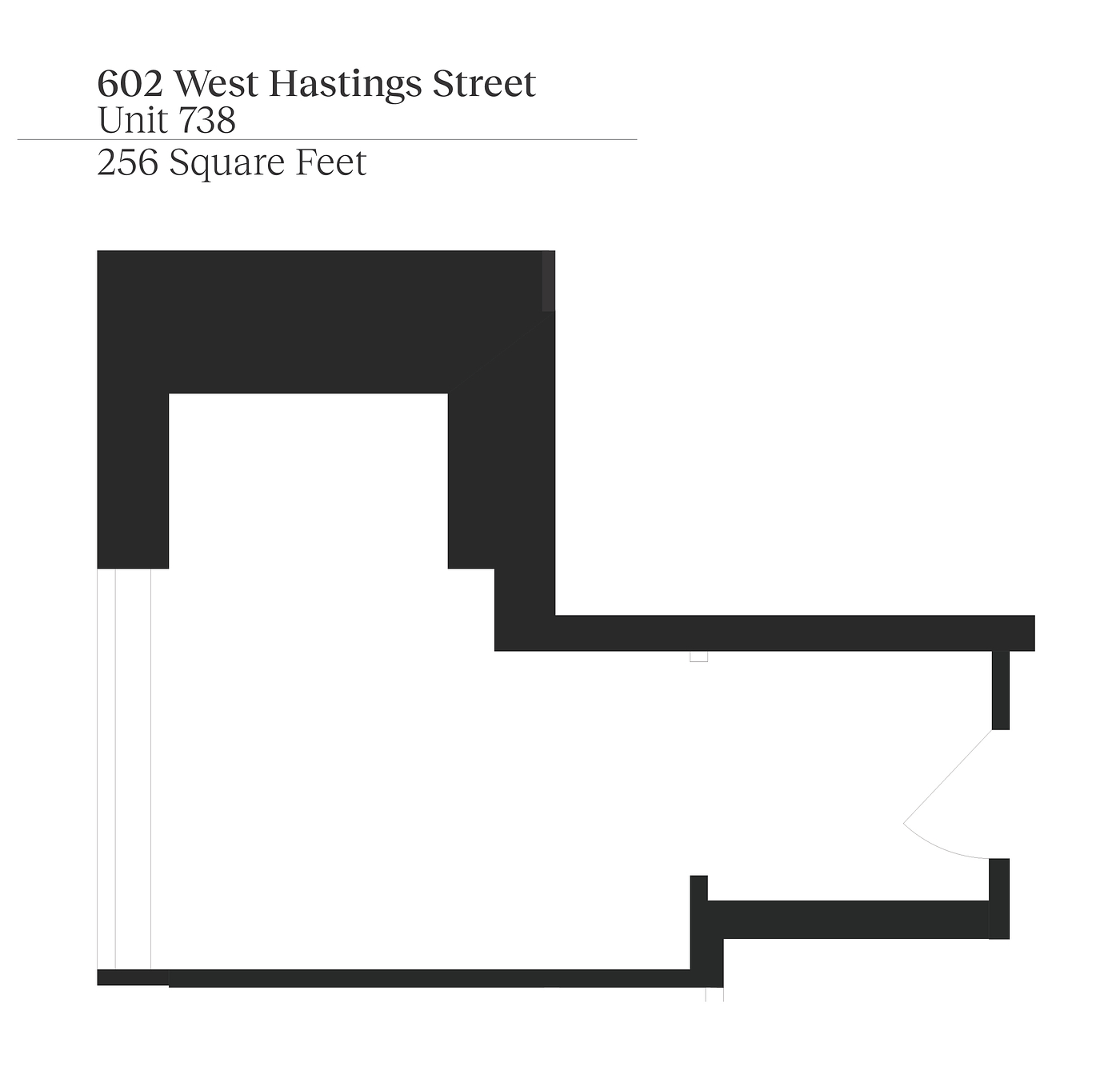 738 - 602 West Hastings Street, Vancouver, BC floorplan
