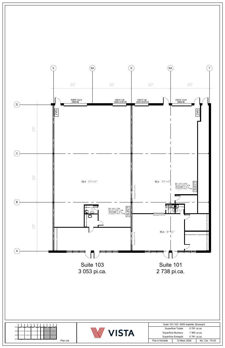 101-103 - 3555 Rue Isabelle, Brossard, QC floorplan