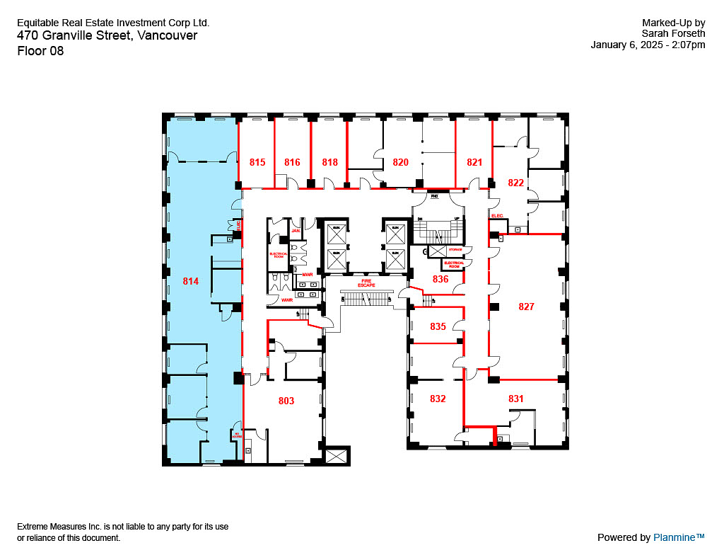 814 - 470 Granville Street, Vancouver, BC floorplan