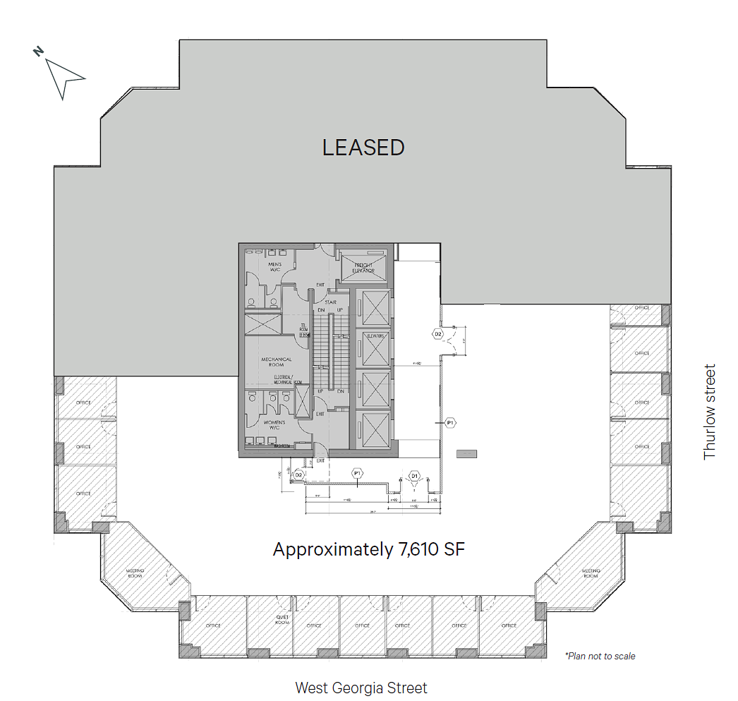 1600 - 1111 West Georgia Street, Vancouver, BC floorplan