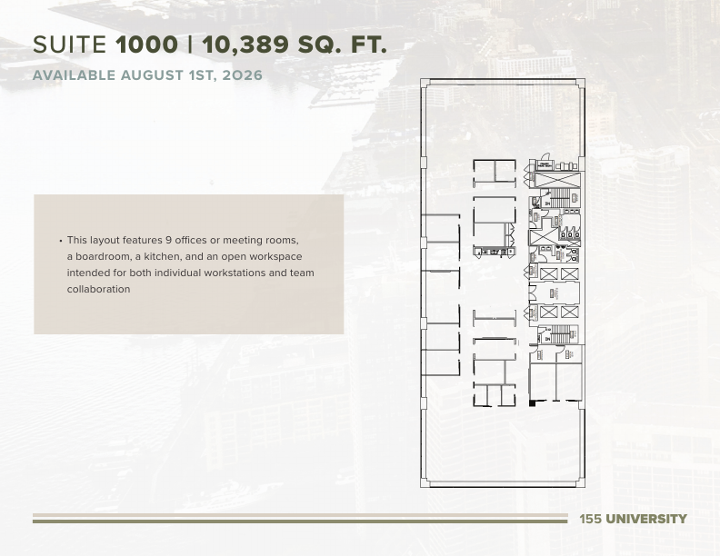 1000 - 155 University Avenue, Toronto, ON floorplan