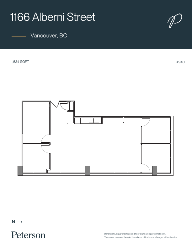 940 - 1166 Alberni St, Vancouver, BC floorplan