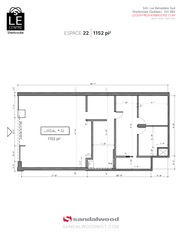 22A - 340 Rue Belvédère Sud, Sherbrooke, QC floorplan