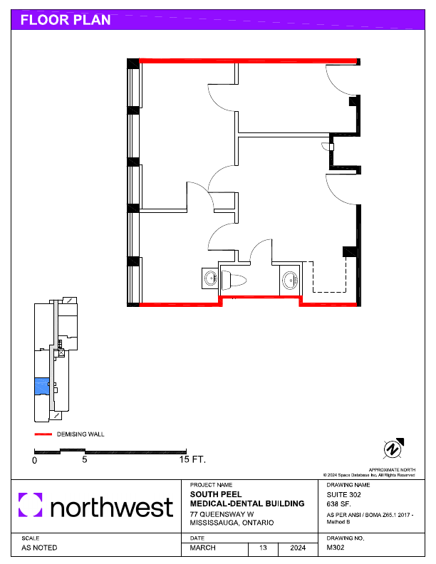 302 - 77 Queensway West, Mississauga, ON floorplan