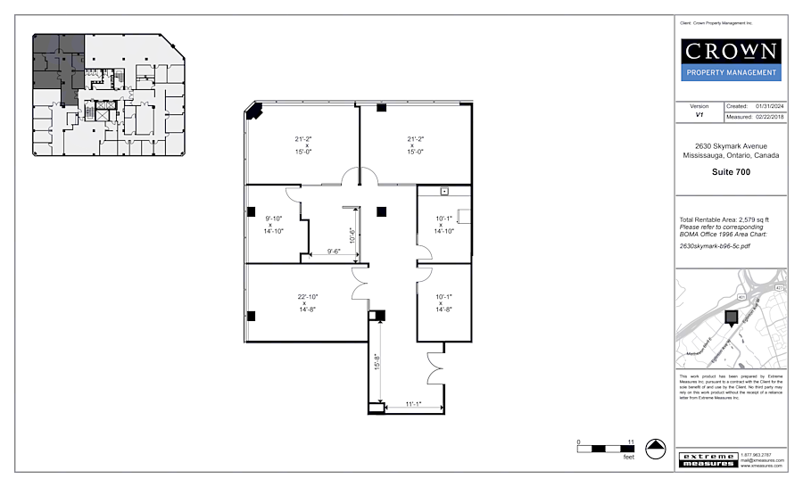 700 - 2630 Skymark Avenue, Mississauga, ON floorplan