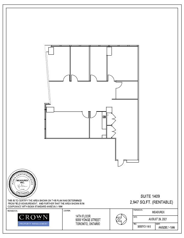 1409 - 1901 - 5000 Yonge Street, Toronto, ON floorplan