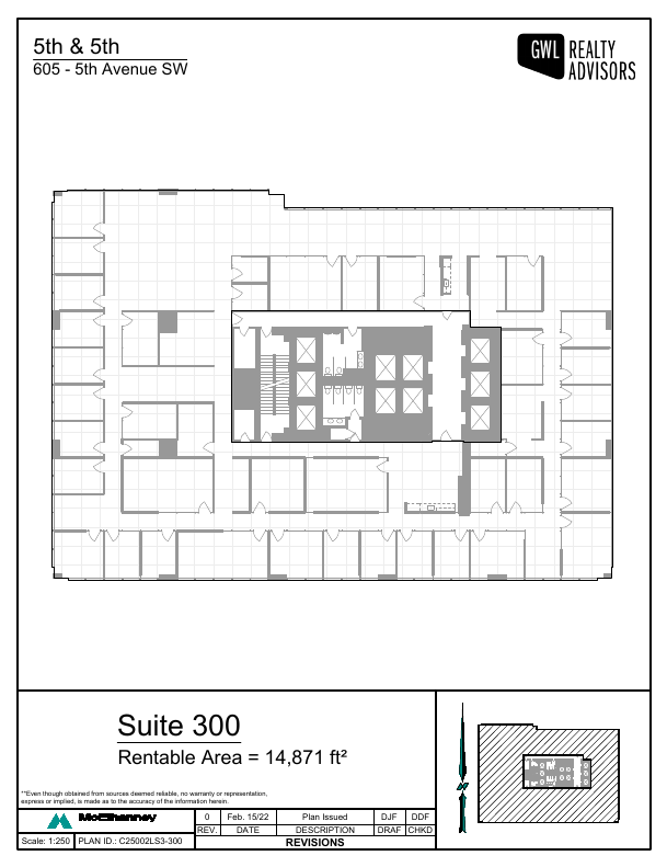 300 - 605 5 Avenue Southwest, Calgary, AB floorplan